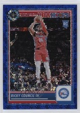 2023 Panini NBA Hoops Premium Stock Blue Disco Prizm /99 Ricky Council IV 1pe0