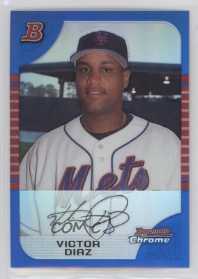 2005 Bowman Draft Chrome Blue Refractor 105/150 Victor Diaz #BDP13 0b5