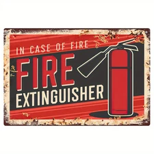 Vintage Fire Extinguisher Metal Sign Retro Safety Decor for Bar Garage Man Cave 