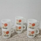 Lot Vintage Mugs McDonald’s Good Morning Fire-King Milk Glass Stackable Restaura
