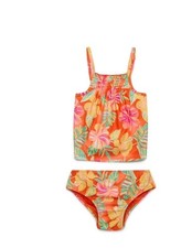 Wonder Nation Girls' Hibiscus Dream Tropical Tankini Swimsuit, 2-Piece, Size4T