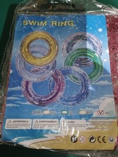 Großer Schwimmring mit Glitzereffekt In Pink D=90cm