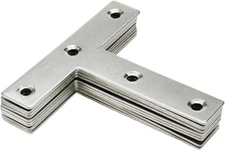 T Brackets Mending Plate 3.14" X 3.14" Stainless Steel Flat Repair Plate - 10Pcs