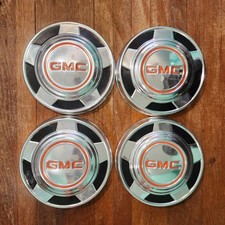 73-87 Gmc Dog Dish 10 12 Hubcaps Set Of 4 C15 Truck Van 12 Ton 15
