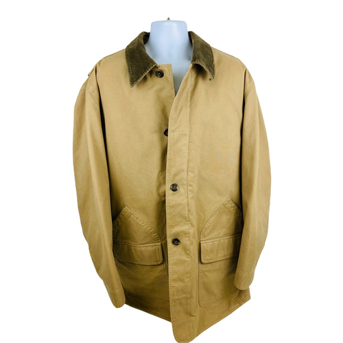 Gap Mens Field Jacket Brown Button Up 