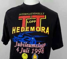 1998 Sweden Hedemora TT - Grand Prix Motor Cycle Racing T-Shirt - Size Large