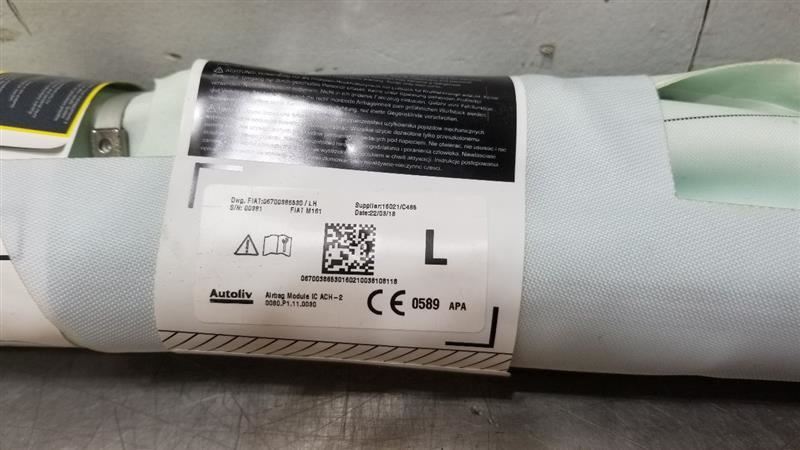 19 2019 MASERATI LEVANTE OEM OVERHEAD ROOF CURTAIN SRS DRIVER LEFT 