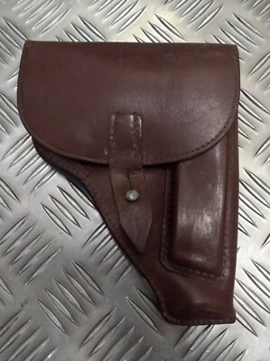 Original Vintage Ostblock hellbraunes Leder unbekannt Pistolenholster