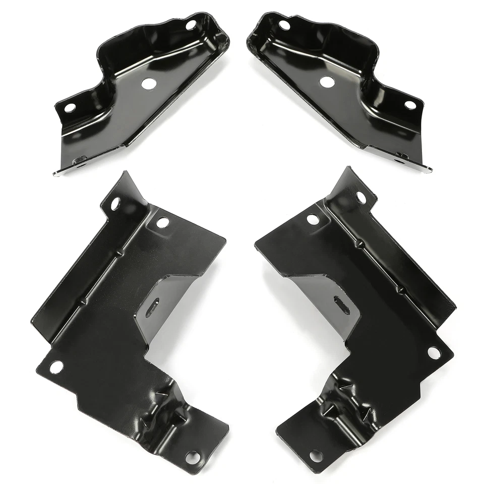 Front LH & RH Bumper Brackets 4PCS For 1999-2007 Chevrolet Silverado 1500 2500HD - Image 3 of 4