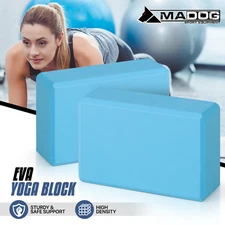 2x Non-Silp Yoga Block Gym Home Pilates Fitness EVA Foam Stretching Exercise Aid