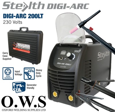 SWP Stealth DIGI-ARC 205LT 200amp Inverter MMA Scratch TIG Welding Machine 230v