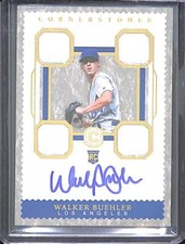 2018 Panini Cornerstones Baseball Rookie Relic Autograph #20 Walker Buehler