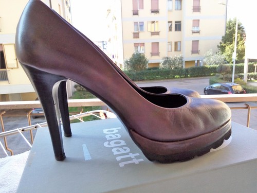 SCARPE DONNA DECOLLETé MARCA BAGATT VERO CUOIO N41 con PLATEAU BASSO | eBay