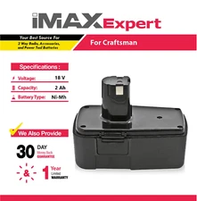 18V 2Ah NiMh Battery for Craftsman 11098, 11103, 223310, 9-11103, 9111098
