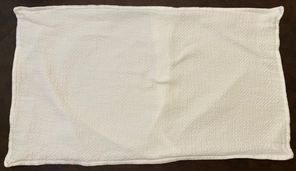 West Elm Quilted King Size Pillow Shams Set of 2 Off White 100 Organic