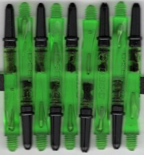 Medium Green CARBON 360 Spinning Dart Shafts: 1 set of 3
