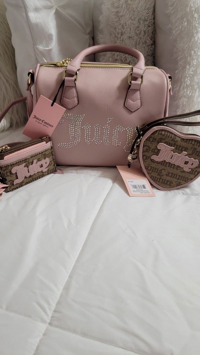 新品＊正規品 Juicy Couture バッグ ベロア スエード ピンク Handbag Juicy Couture Pink in Suede - 46641084