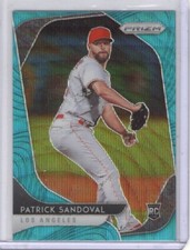 2020 Panini Prizm Teal Wave Prizm RC #26 Patrick Sandoval Los Angeles Angels