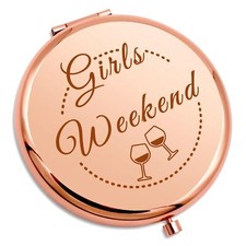 Girls Weekend Trip Compact Makeup Mirror Friendship Gift for Friend Sister