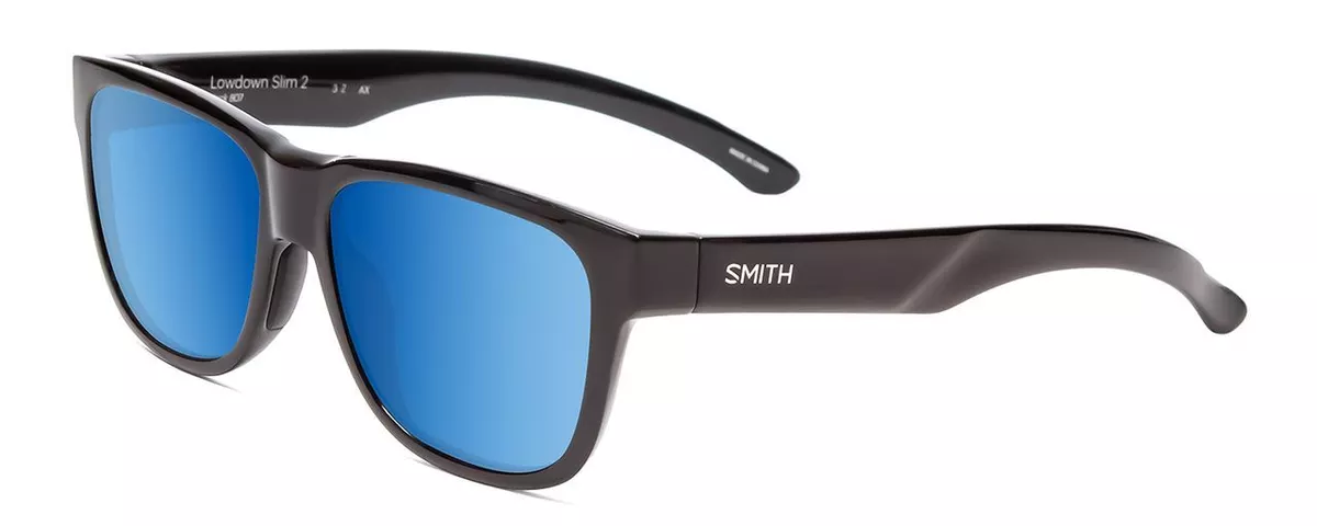 Smith Lowdown Slim 2 Sunglasses Gloss Black Chromapop Polarized