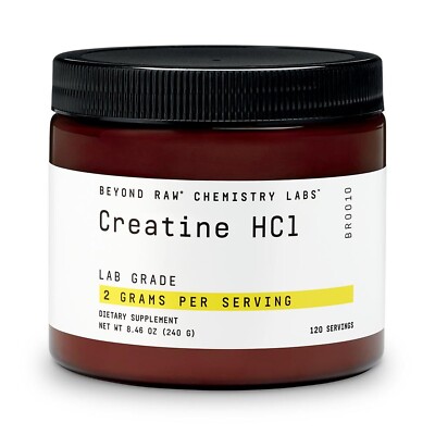 Beyond Raw Chemistry Labs Creatine HCl, 120 Servings,Improves Muscle Performance
