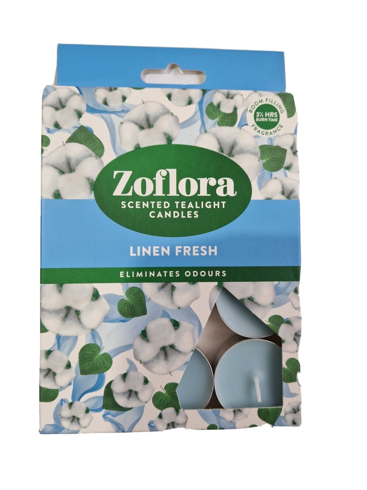 Zoflora Scented Tealights 12 Candles Linen Fresh Eliminates Odours eBay