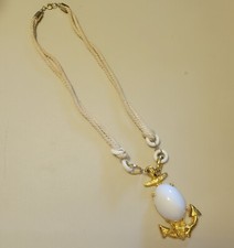 Vintage ALICE CAVINESS Gold Tone Anchor Necklace Project Piece As Is