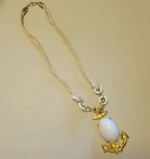 Vintage ALICE CAVINESS Gold Tone Anchor Necklace Project Piece As Is