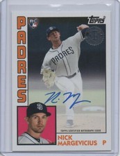 2019 Topps Update 1984 35th Anniversary Nick Margevicius PADRES AUTOGRAPH RC 2