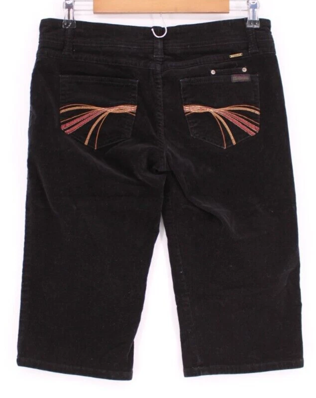 Pantalones Cortos Bermudas ZANA DI JEANS Para Mujer Junior Talla 9 Cintura Elástica 32" Pana Foto 2 de 3