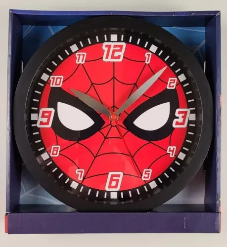 Spider Man Wall Clock, Analog 10" Display, Marvel, SPD3620, SPD1395BX
