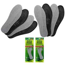 4 Pair Extra Fresh Shoe Insole Odour Eaters Simply Trim To Fit One Size UK 3-11