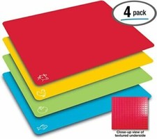 Extra Thick Flexible Plastic Cutting Board Mats, Set of 4