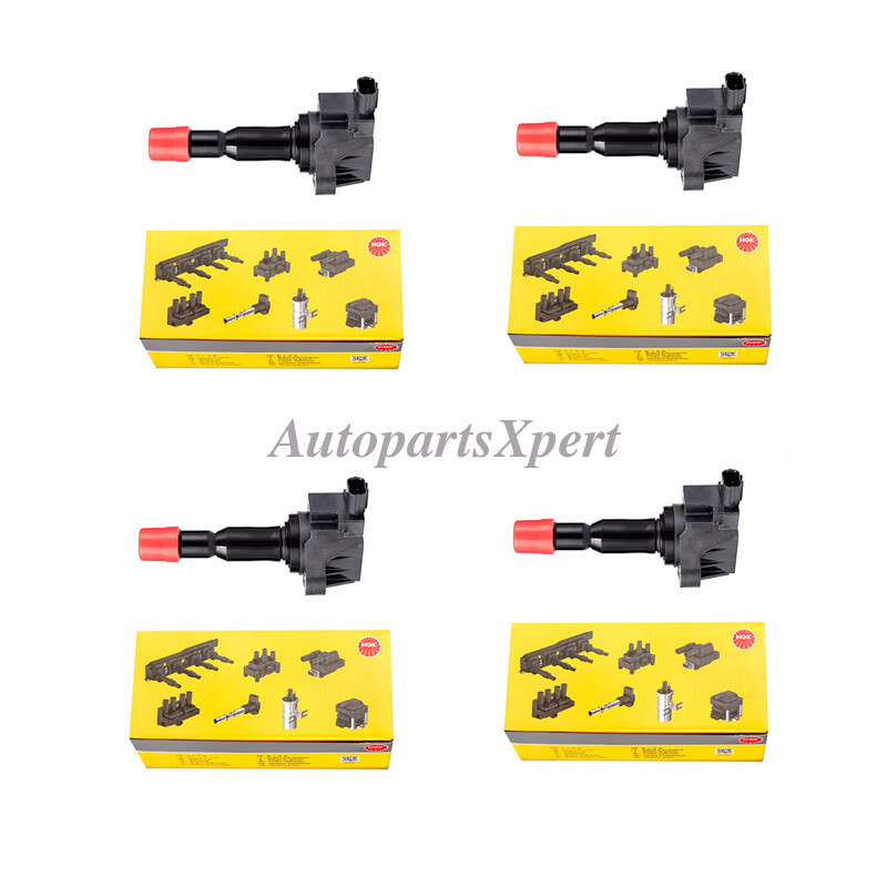 30520PWCS01 U5162 OEM 4 Set NGK Ignition Coils for Honda Fit 1.5L 2007-2008