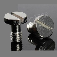 2x Captive 1/4" Tripod Monopod Quick Release QR Plate Arca Swiss Camera Screws