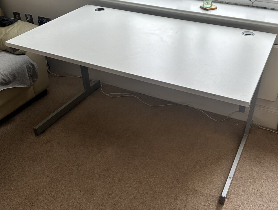 White Office Desk eBay