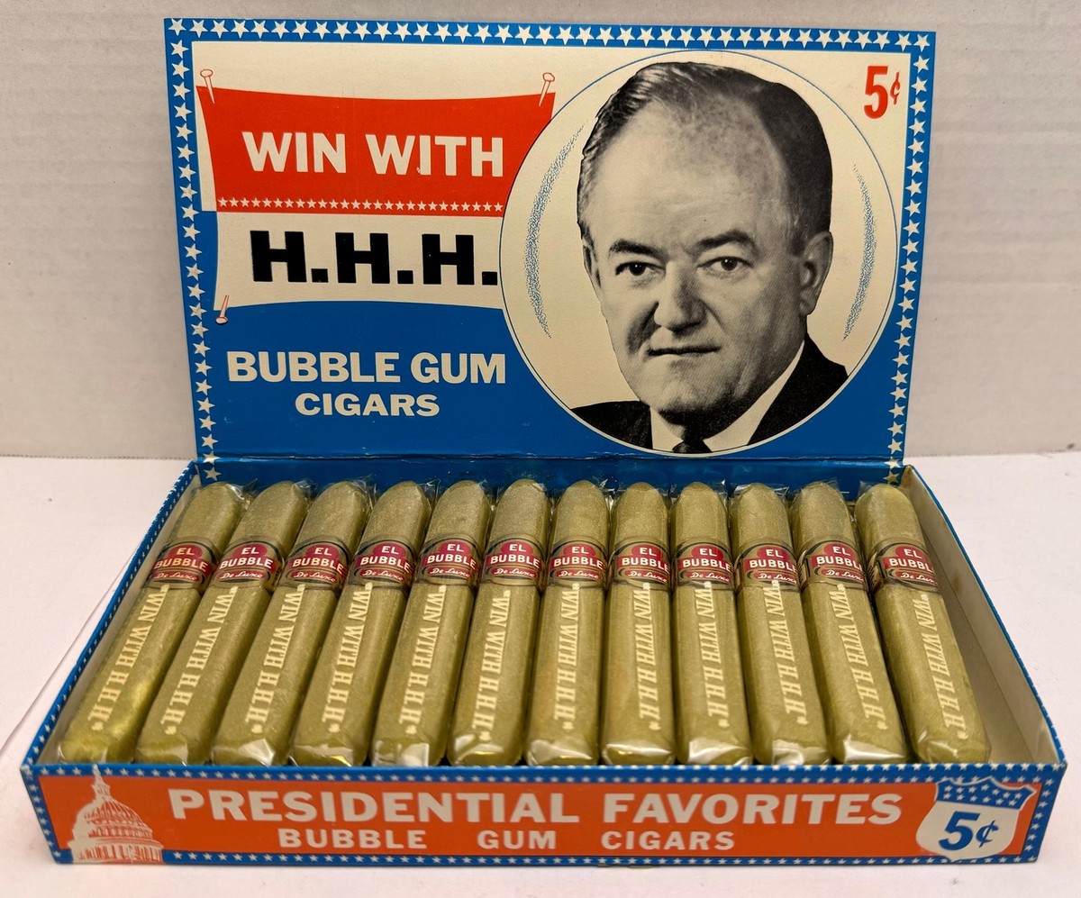Presidential Candidate Hubert H. Humphrey Bubble Gum Cigars