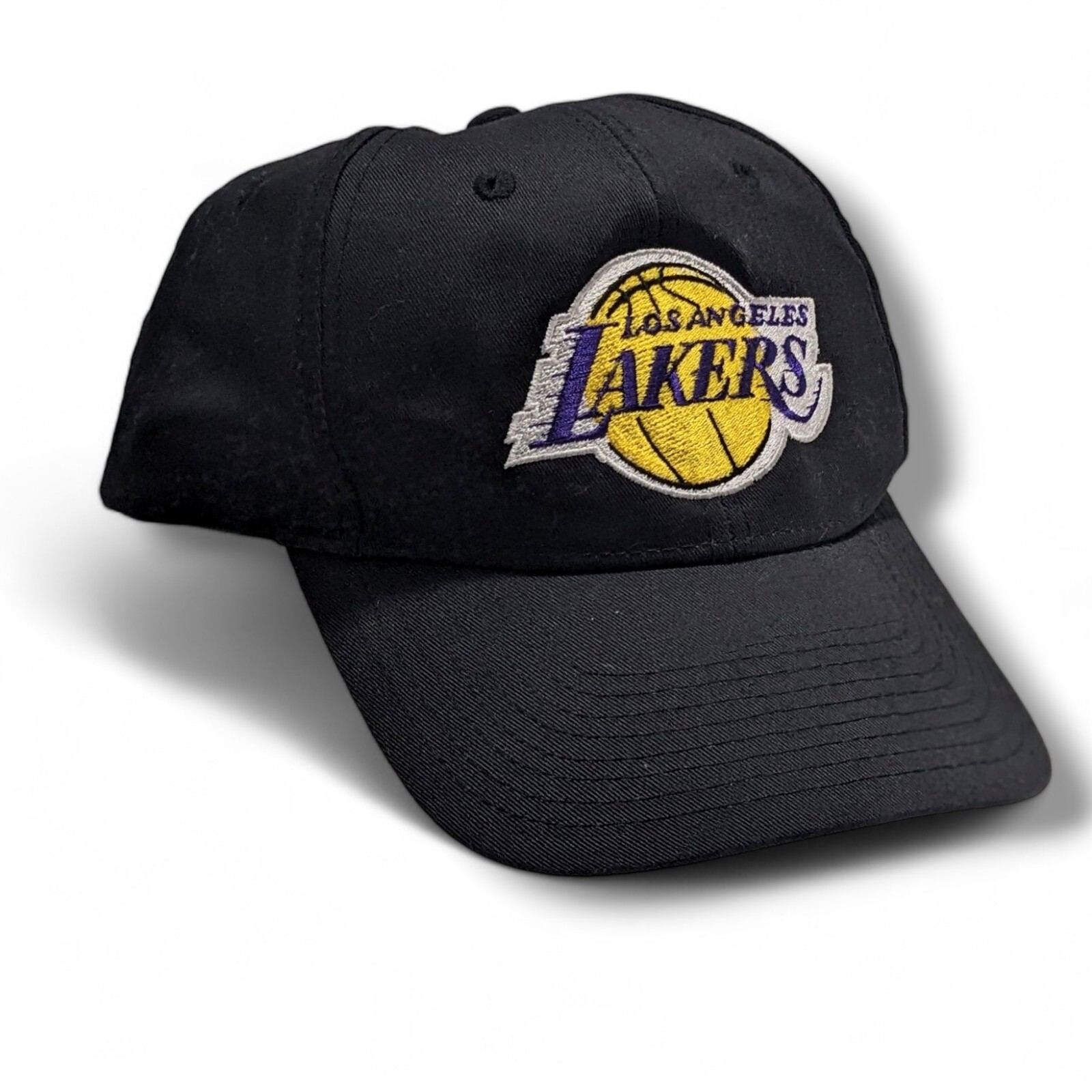 Los Angeles Lakers Adjustable Hat Men’s Black Cap One Size NBA Basketball EUC