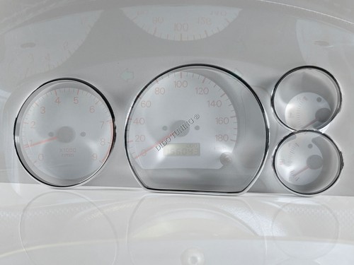 For Mitsubishi Lancer incl. EVO 96-03 Polished Aluminium Chrome Gauge Rings x4 - Picture 4 of 8