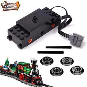 Fit For LEGO Power Function 88002 88001 9V TRAIN MOTOR WITH WHEELS Technic Toy