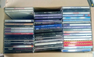 45x PC CD Rom Videospiel Konvolut - ohne Handbücher INC Worms Diablo Oddworld Galaga  