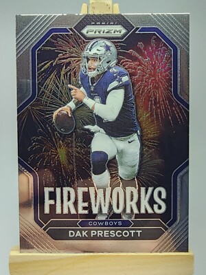 Dak Prescott 2022 Panini Prizm Fireworks Insert #F-9 Cowboys