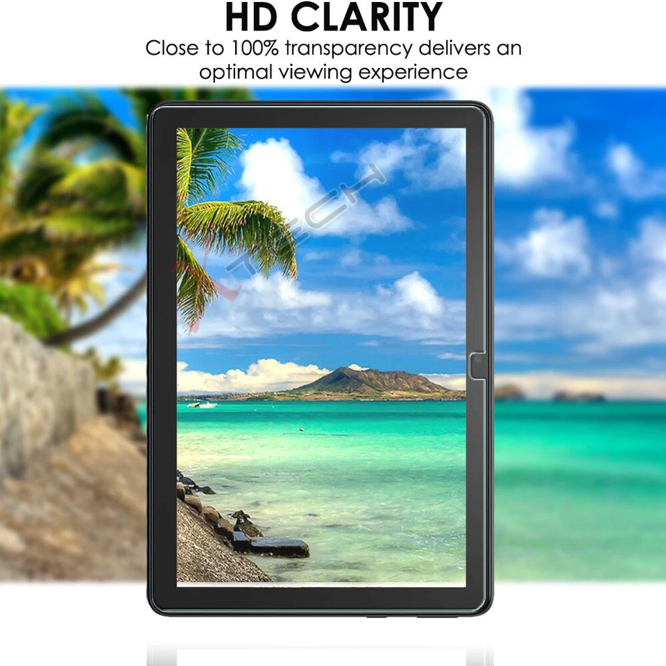 2 Pack TEMPERED GLASS Screen Protector for Amazon Fire HD 10 / 10 Kids 2023 13th - Image 2 of 4