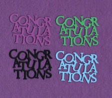 CONGRATULATIONS  10 die cuts scrapbook cards