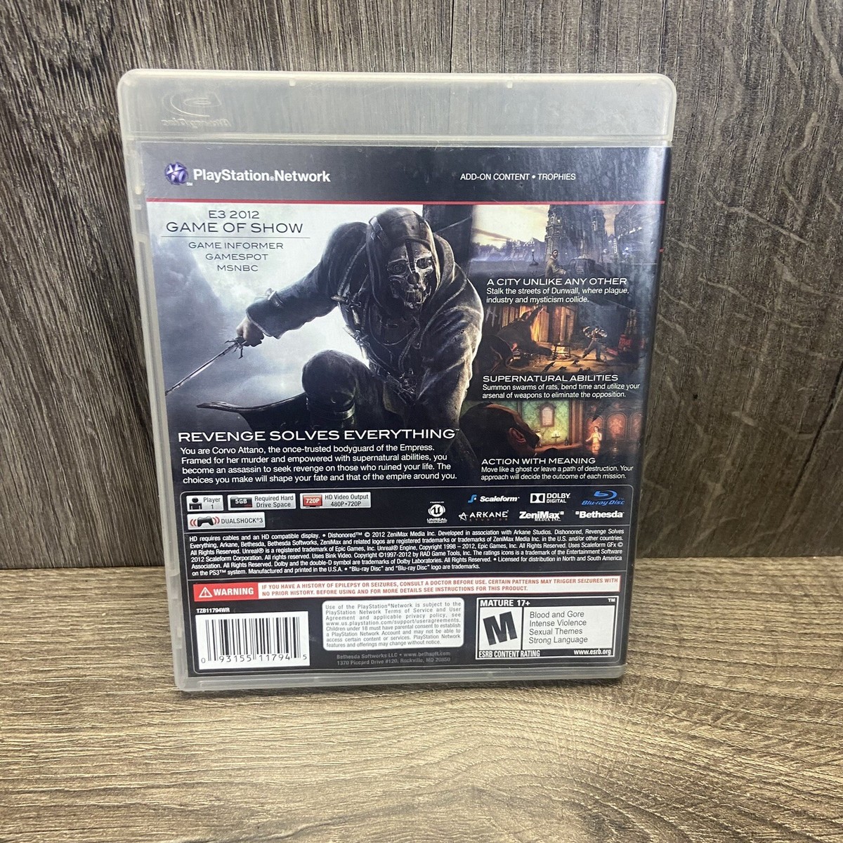 Dishonored - PS3 Play Station 3 Video Game Free Ship 93155117945| eBay