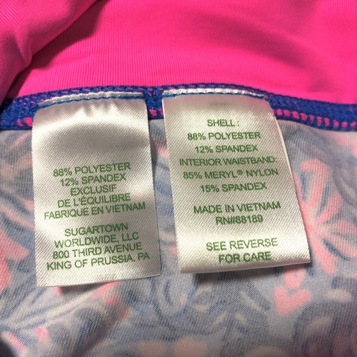 NEW Lilly Pulitzer Luxletic Weekender Midi Leggings Blue Peri Takin It Easy Sz S - Picture 6 of 8