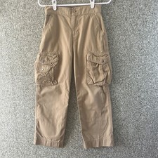 Polo Ralph Lauren Youth Cargo Pants 10 Beige Straight Leg Casual Preppy