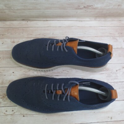 Cole Haan Mens 2.Zerogrand Blue Stitchlite Wingtip Oxford  display picture 1