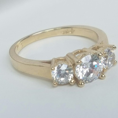 1,35 Karat 14 Karat einfarbiges Gelbgold klassische Verlobung Hochzeit Labor erstellt Diamant - Bild 3 von 8
