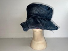 Women Elegant Navy Wide Brim Church Wedding Summer Sun Hat OLS-HT005